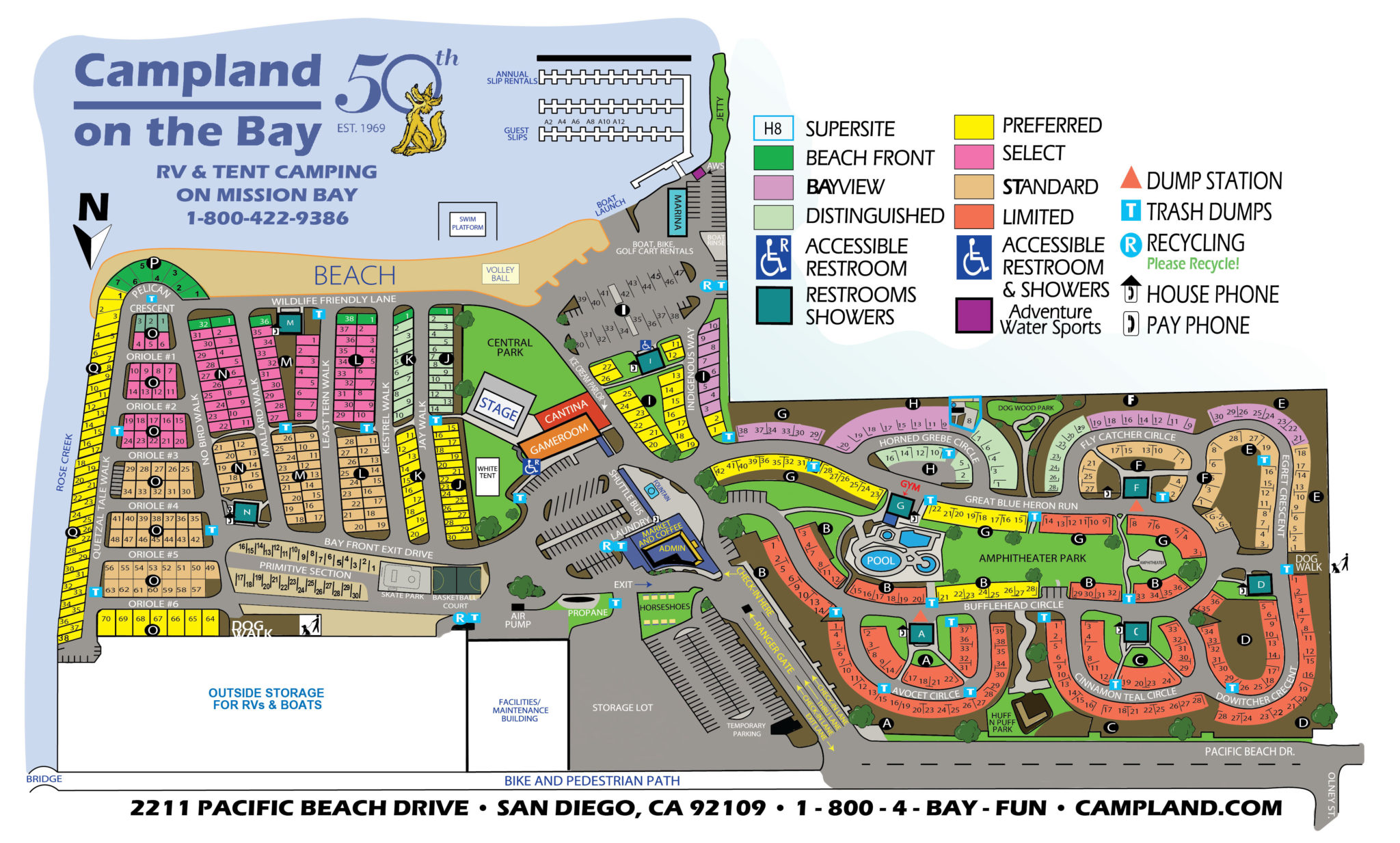 Resort Map For Campland On The Bay Campland On The Bay