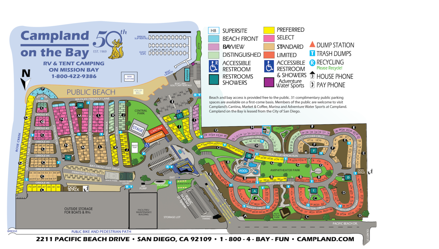 Resort Map For Campland On The Bay Campland On The Bay