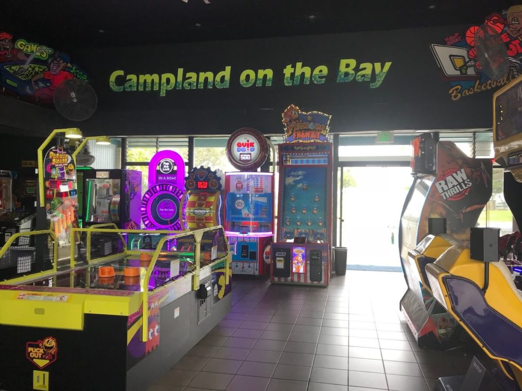 interior of video arcade
