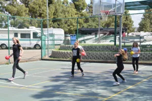 kids playing dodgeball