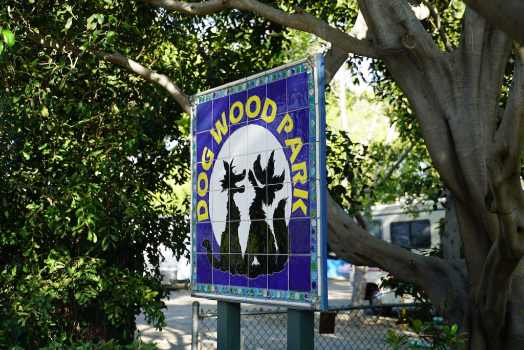 dog wood park sign