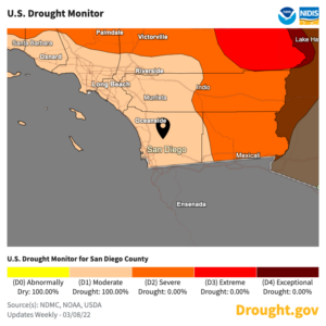 San Diego Drought Map
