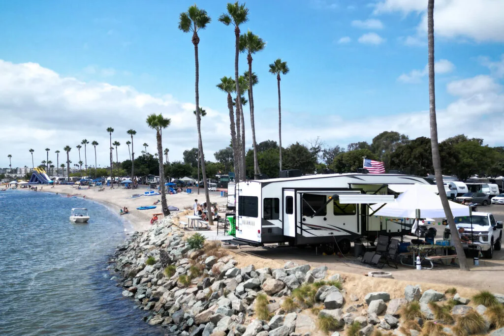 Waterfront camping in San Diego at Campland on the Bay