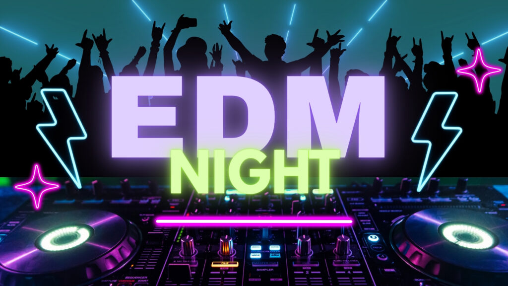 EDM night graphic for Campland Rocks